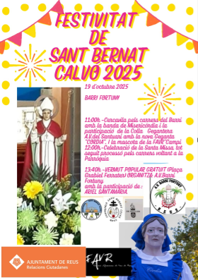 Festivitat de Sant Bernat Calvó 2025 al Barri Fortuny