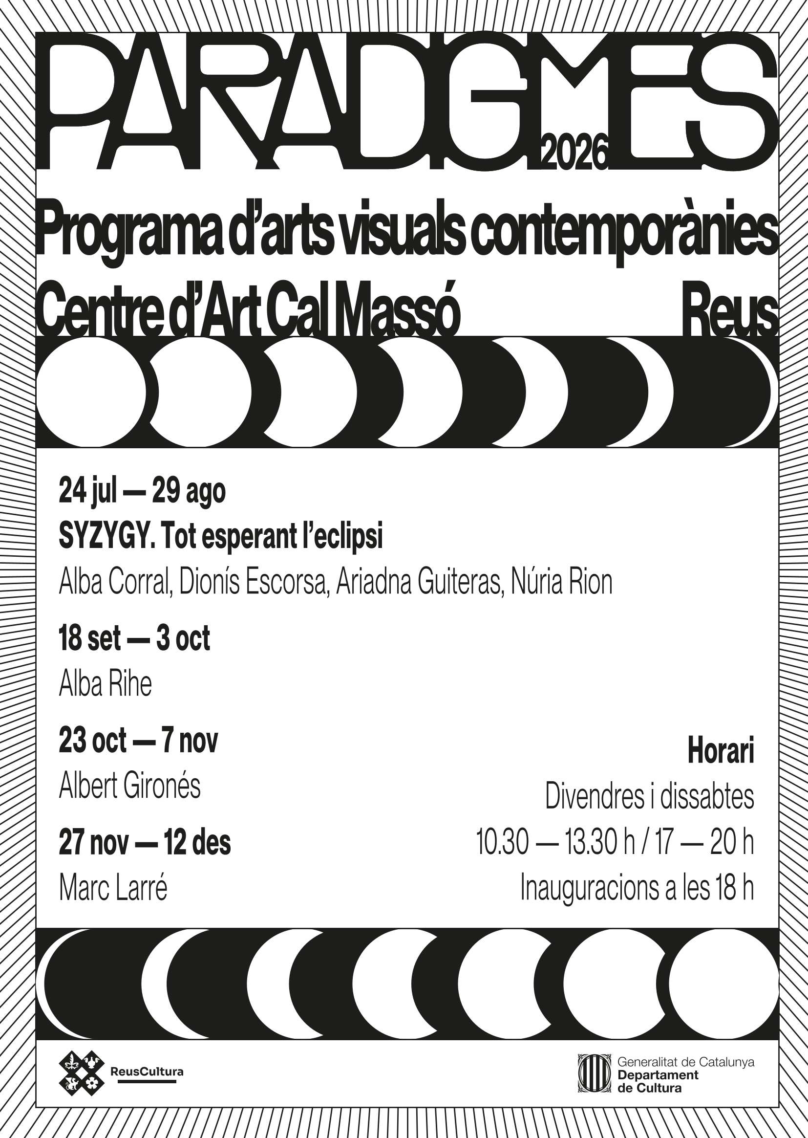 Paradigmes 2026, cicle d’arts visuals contemporànies a Cal Massó 